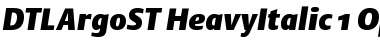 Download DTL Argo ST Heavy Italic Font Title Preview