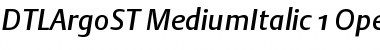 Download DTL Argo ST Medium Italic Font Title Preview