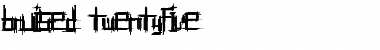Download Bruised TwentyFive Font Title Preview