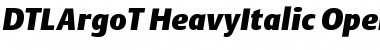 Download DTLArgoT HeavyItalic Font Title Preview
