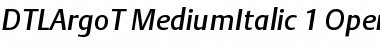 Download DTL Argo T Medium Italic Font Title Preview
