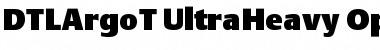 Download DTLArgoT UltraHeavy Font Title Preview