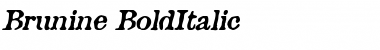 Download Brunine BoldItalic Font Title Preview