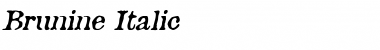 Download Brunine Italic Font Title Preview