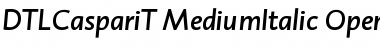 Download DTLCaspariT MediumItalic Font Title Preview