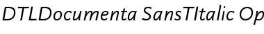 Download DTL Documenta Sans T Italic Font Title Preview