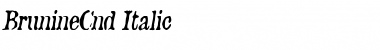 Download BrunineCnd Italic Font Title Preview