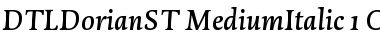Download DTL Dorian ST Medium Italic Font Title Preview