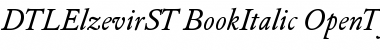 Download DTL Elzevir ST Book Italic Font Title Preview