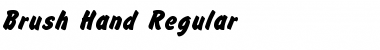 Download Brush Hand Regular Font Title Preview