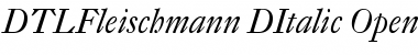 Download DTL Fleischmann D Italic Font Title Preview