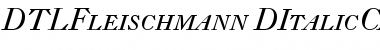 Download DTL Fleischmann D Italic Caps Font Title Preview
