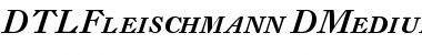 Download DTL Fleischmann D Medium Italic Caps Font Title Preview