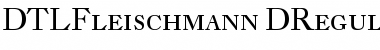 Download DTL Fleischmann D Regular Caps Font Title Preview