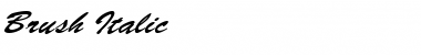 Download Brush Italic Font Title Preview