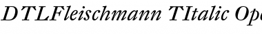 Download DTL Fleischmann T Italic Font Title Preview