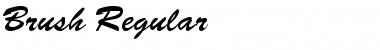 Download Brush Regular Font Title Preview