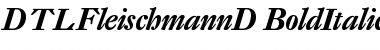 Download DTL Fleischmann D Bold Italic Font Title Preview