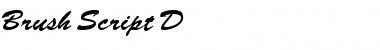 Download Brush Script D Regular Font Title Preview