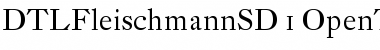 Download DTLFleischmannSD Regular Font Title Preview