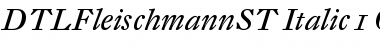 Download DTL Fleischmann ST Italic Font Title Preview