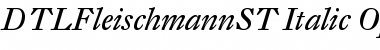 Download DTLFleischmannST Italic Font Title Preview