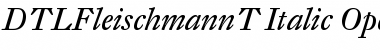 Download DTLFleischmannT Italic Font Title Preview