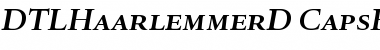 Download DTL Haarlemmer D Caps Bold Italic Font Title Preview