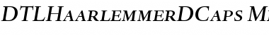 Download DTLHaarlemmerDCaps MedItalic Font Title Preview
