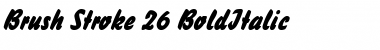 Download Brush Stroke 26 BoldItalic Font Title Preview