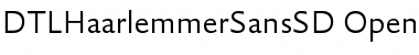 Download DTLHaarlemmerSansSD Regular Font Title Preview