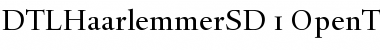 Download DTL Haarlemmer SD Regular Font Title Preview