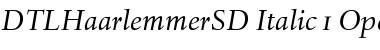 Download DTL Haarlemmer SD Italic Font Title Preview