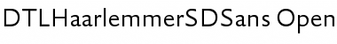 Download DTL Haarlemmer SD Sans Regular Font Title Preview