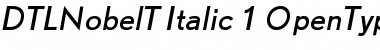 Download DTL Nobel T Italic Font Title Preview