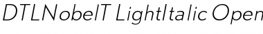 Download DTL Nobel T Light Italic Font Title Preview