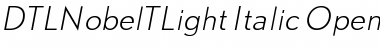 Download DTLNobelT Light-Italic Font Title Preview