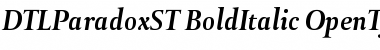 Download DTLParadoxST BoldItalic Font Title Preview