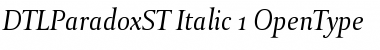 Download DTL Paradox ST Italic Font