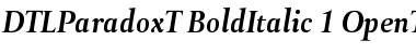 Download DTL Paradox T Bold Italic Font