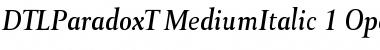 Download DTL Paradox T Medium Italic Font