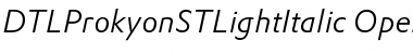 Download DTLProkyonSTLight Regular Font Title Preview