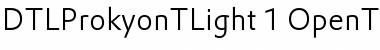 Download DTLProkyonTLight Regular Font Title Preview