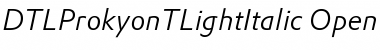 Download DTLProkyonTLight Regular Font Title Preview