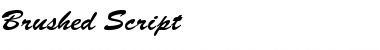 Download Brushed Script Regular Font Title Preview