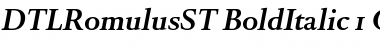 Download DTL Romulus ST Bold Italic Font Title Preview