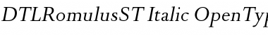 Download DTLRomulusST Regular Font Title Preview