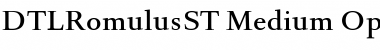Download DTL Romulus ST Medium Font Title Preview