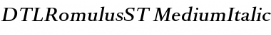 Download DTL Romulus ST Medium Italic Font Title Preview