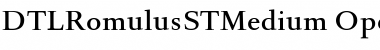 Download DTLRomulusSTMedium Regular Font Title Preview